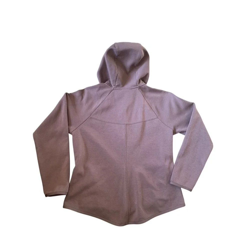 Nike Tech Fleece Hoodie Women Size M Mauve Brown Full Zip Jacket Athleisure Core